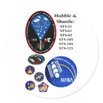 The Hubble Telescope and the Shuttle stickers by NASA_and_Beyond The Hubble Telescope and the Shuttle stickers