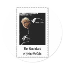The Hunchback of John Mcain. Almost a stamp stickers