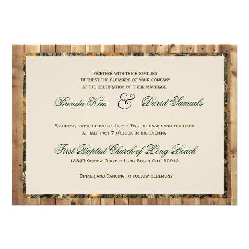 The Hunt Is Over Wedding Invitation