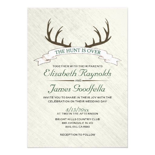 The Hunt is Over Wedding Invitations