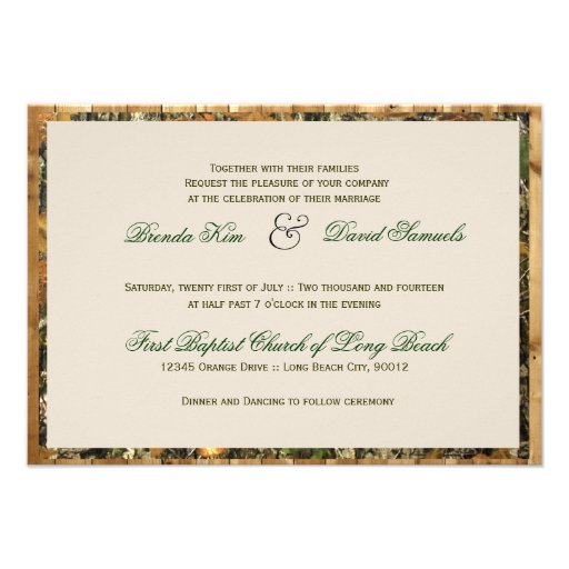 The Hunt Is Over Wedding Invitations