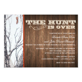 The Hunt Is Over Winter Camo Wedding Invitation 5