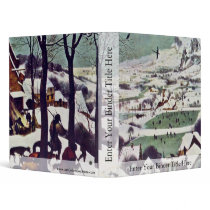 The Hunters In The Snow,  By Bruegel D. Ä. Pieter 3 Ring Binders