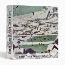 The Hunters In The Snow,  By Bruegel D. Ä. Pieter 3 Ring Binders