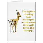 The hyena that chases 2 antelopes cards