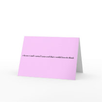 the 'i will' card