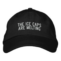 the ice caps are melting embroidered hats