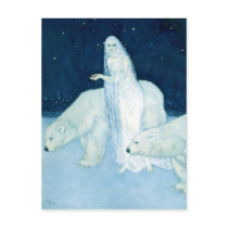 The Ice Maiden Fine Art Postcard by CollageMontage The Ice Maiden Fine Art Postcard
