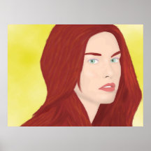 The ice princess - Red hair, green eyes Poster