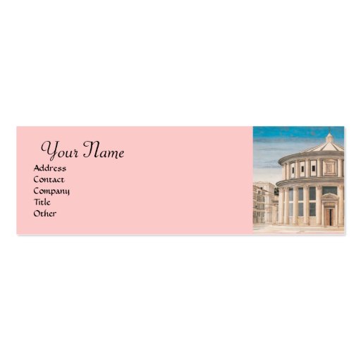 THE IDEAL CITY ,Renaissance Architect Business Cards (front side)