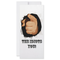The idiots you! customized rack card
