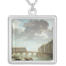 The Ile Saint-Louis and the Pont Marie in 1757 Personalized Necklace