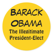 The Illegitimate President-Elect, Barack Obama stickers by jenniekurono The Illegitimate President-Elect, Barack Obama stickers