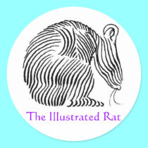 The Illustrated Rat logo stickers