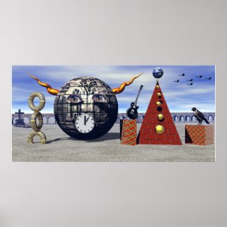 The Incomplete Picture surreal Poster zazzle_print