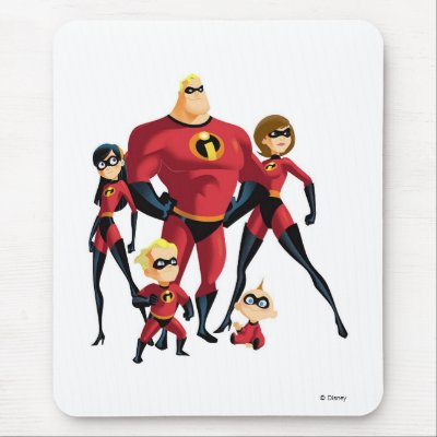 The Incredible Family Disney mousepads