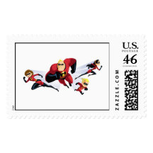 The Incredibles Disney Postage Stamps