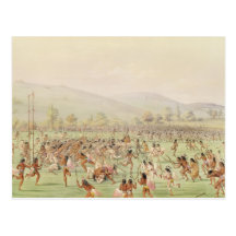 The Indian Ball Game, c.1832 Post Cards
