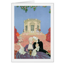 The Indolents,  illustration for 'Fetes Galantes' Cards