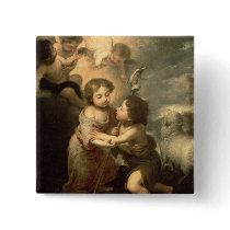 The Infants Christ and John the Baptist Pinback Button