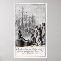 The Inhabitants of Boston Throw Poster