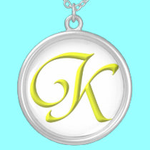 The Initial K Sterling Silver Necklace by Artists4God The Initial K Sterling Silver Necklace