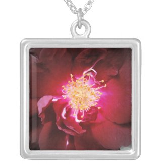 The Inner Fire - Red Rose Photography Personalized Necklace