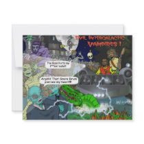The Intergalactic Vampires Stickers invitations