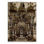 The interior of the Holy Sepulchre, Jerusalem, Hol Greeting Card