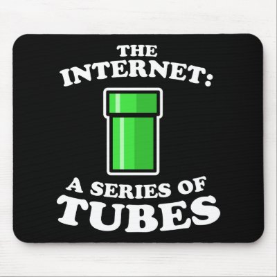 the internet - it�s a series of tubes - ted steven mouse mat by strk3