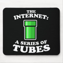 the internet - it�s a series of tubes - ted steven mouse mat