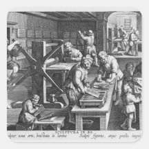 The Invention of Copper Engraving Sticker