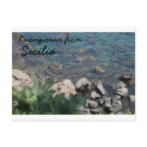 The Ionian Sea from Aci Castello Sicliy postcards