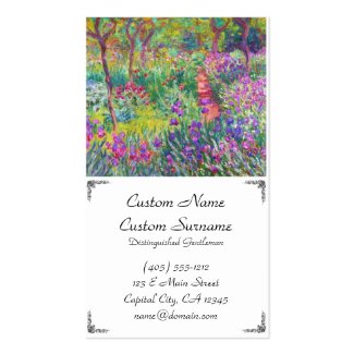 The Iris Garden at Giverny Claude Monet cool, old, Business Cards