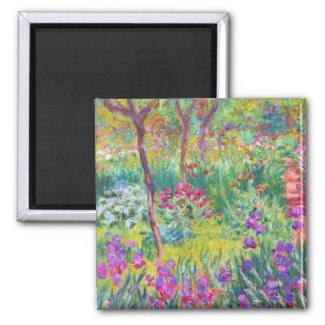 The Iris Garden at Giverny Claude Monet cool, old, Fridge Magnet