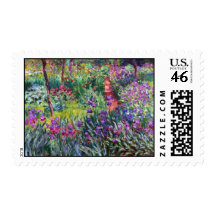 The Iris Garden at Giverny, Claude Monet Postage Stamp