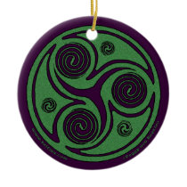 The Irish Triskel Spiral Ornament #2 ornaments