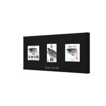 The Ishikari salmon! 100 year canvas! SALMON GYOTA Stretched Canvas Prints
