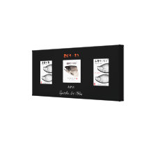 The Ishikari salmon! 100 year retention canvas ①　◆ Stretched Canvas Prints