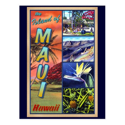 The Island of Maui Hawaii Postcard Zazzle