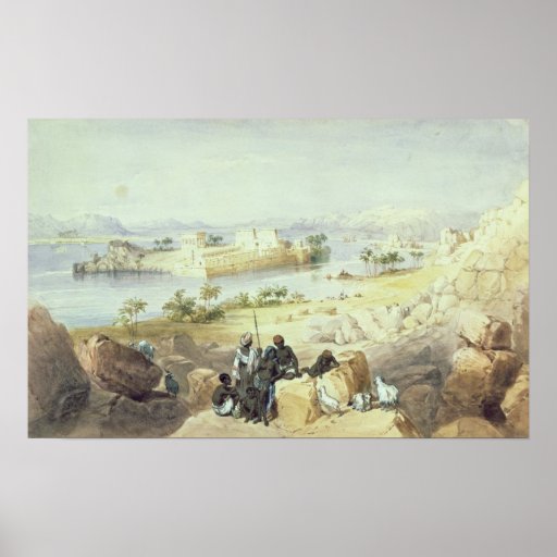 The Island of Philae, looking down the River Nile Poster
