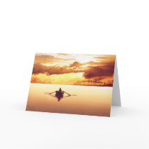 "The Islander" Row Boat at Sunset Watercolor cards by PaulJacksonart "The Islander" Row Boat at Sunset Watercolor cards