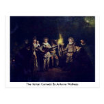 The Italian Comedy By Antoine Watteau Postcard