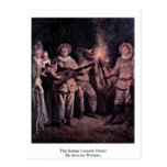 The Italian Comedy Detail By Antoine Watteau Post Cards