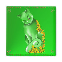 The Jade Cat Magnet magnets