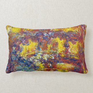 The Japanese Bridge Claude Monet Throw Pillows