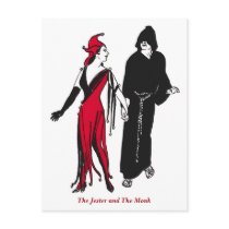 The Jester and The Monk postcards by ZephyrusBooks The Jester and The Monk postcards