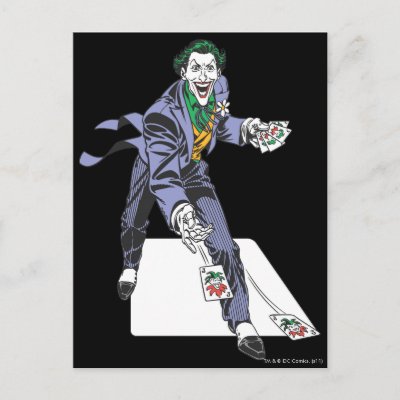 The Joker Casts Cards postcards