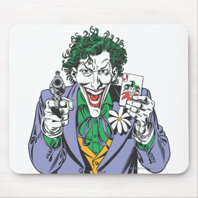 The Joker Points Gun mousepads