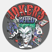 The Joker's Wild Round Sticker